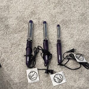 Conair Triple Ceramic Curling Wands - Purple